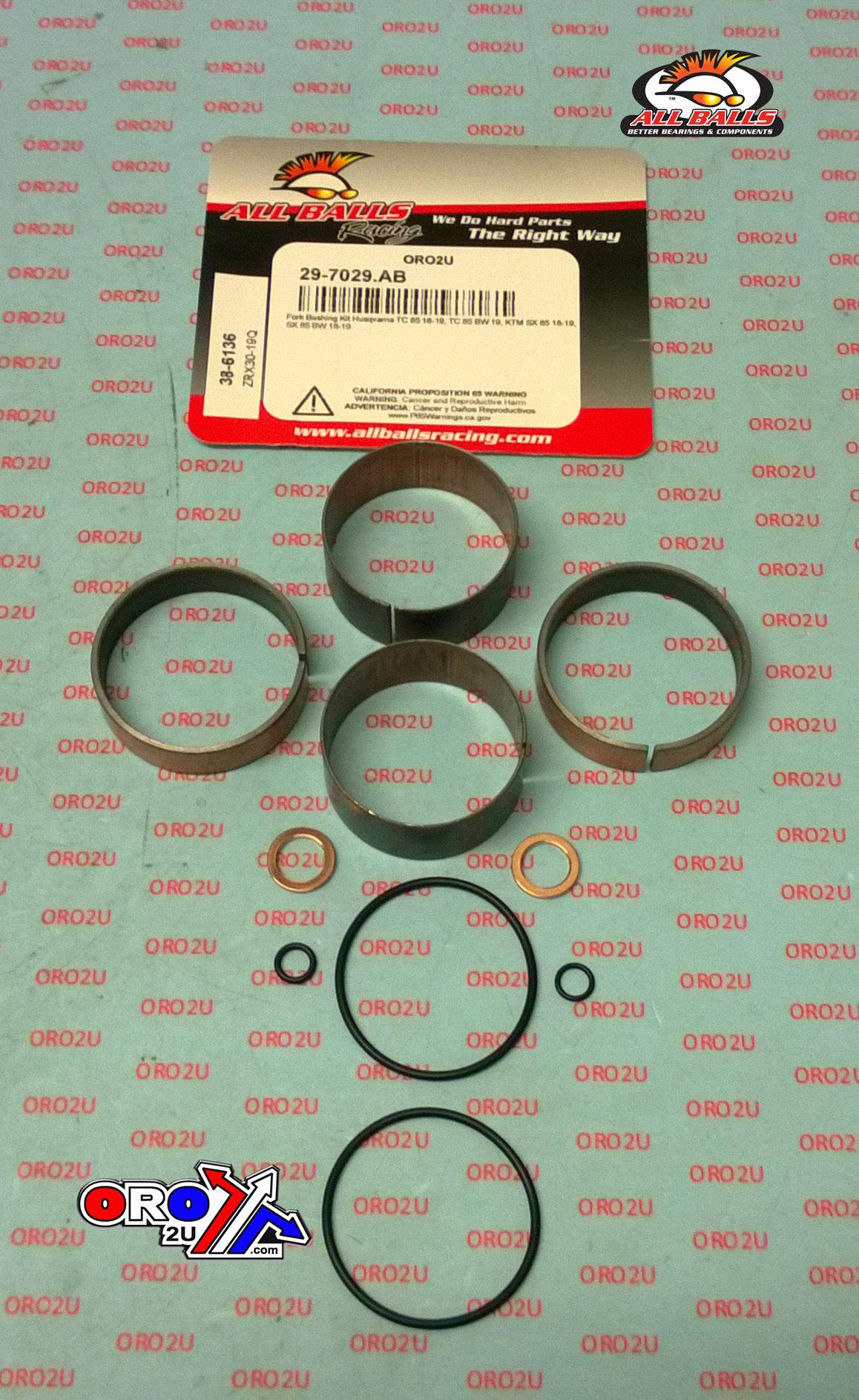 FORK BUSHING KIT 16-22 GAS/HUSKY/KTM 85/FREERIDE 250, ALLBALLS 38-6136 DIRT image 1