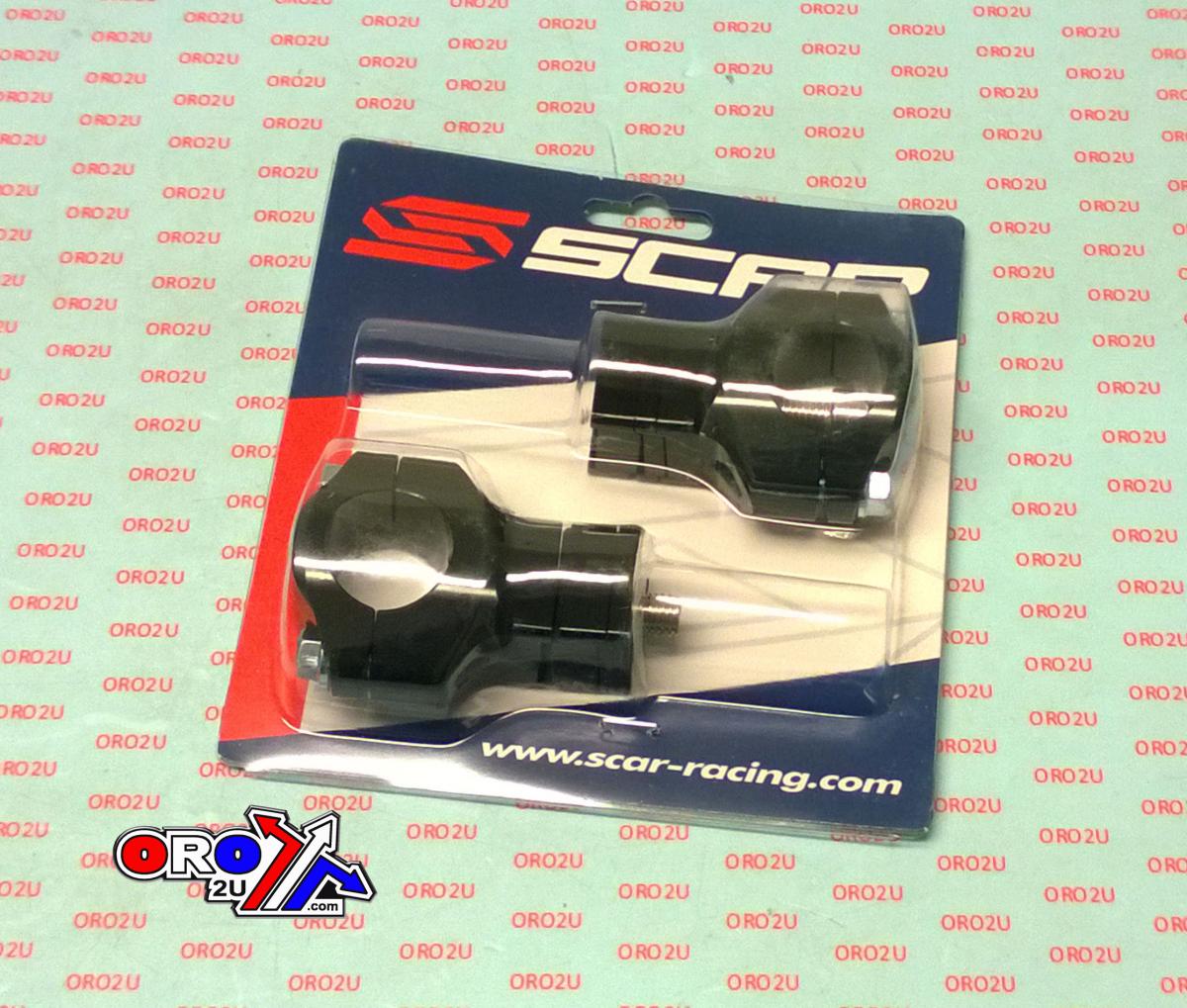 OVERSIZE BAR MOUNTS BLACK 05-26 KTM HUSQVARNA BETA SHERCO GASGAS HUSABERG STOCK 28.6mm SCAR P65 thumbnail 3