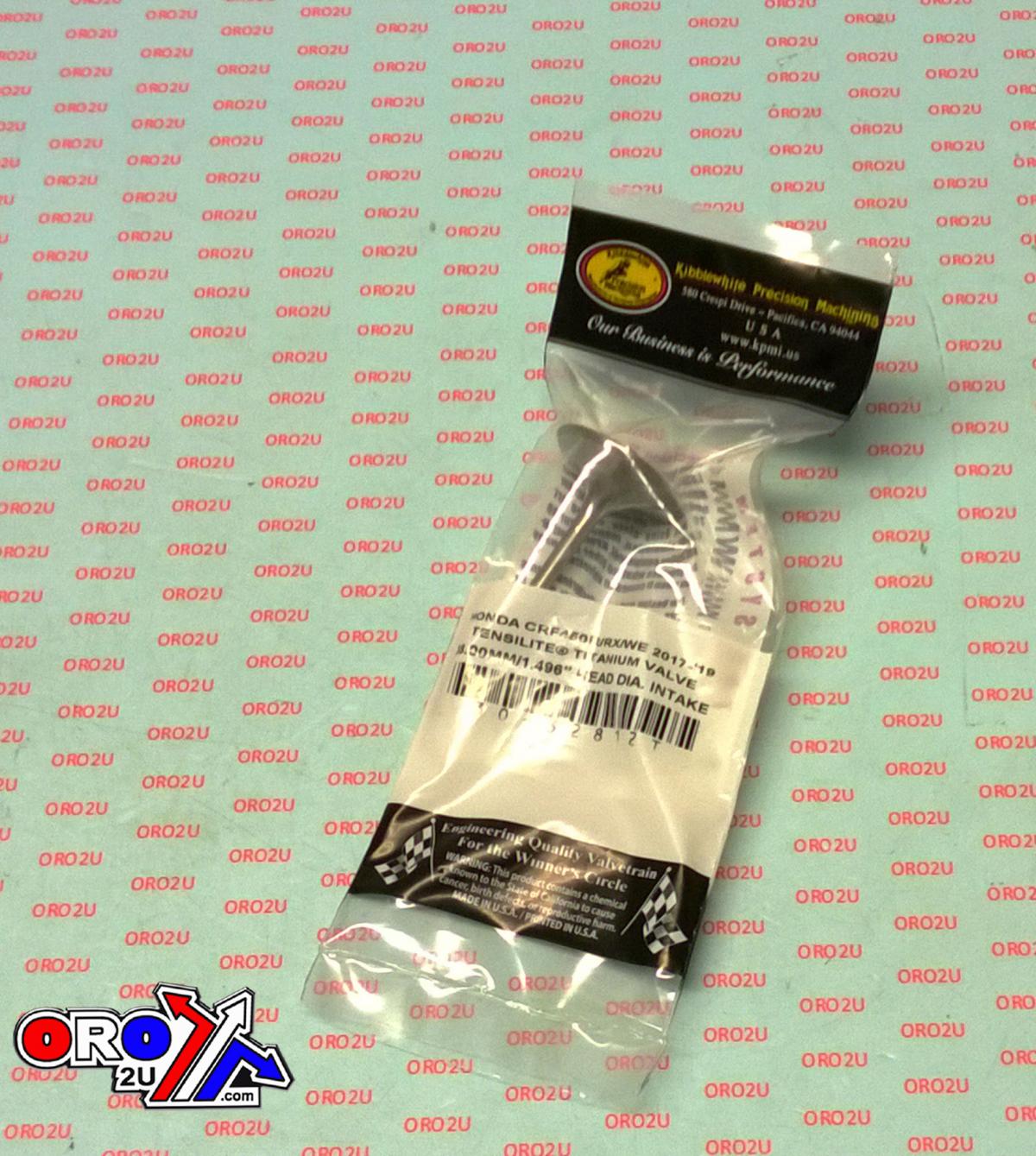 VALVE INTAKE TITANIUM CRF450R 17-19, KIBBLEWHITE 30-32812T, 14711-MKE-A01 thumbnail 2