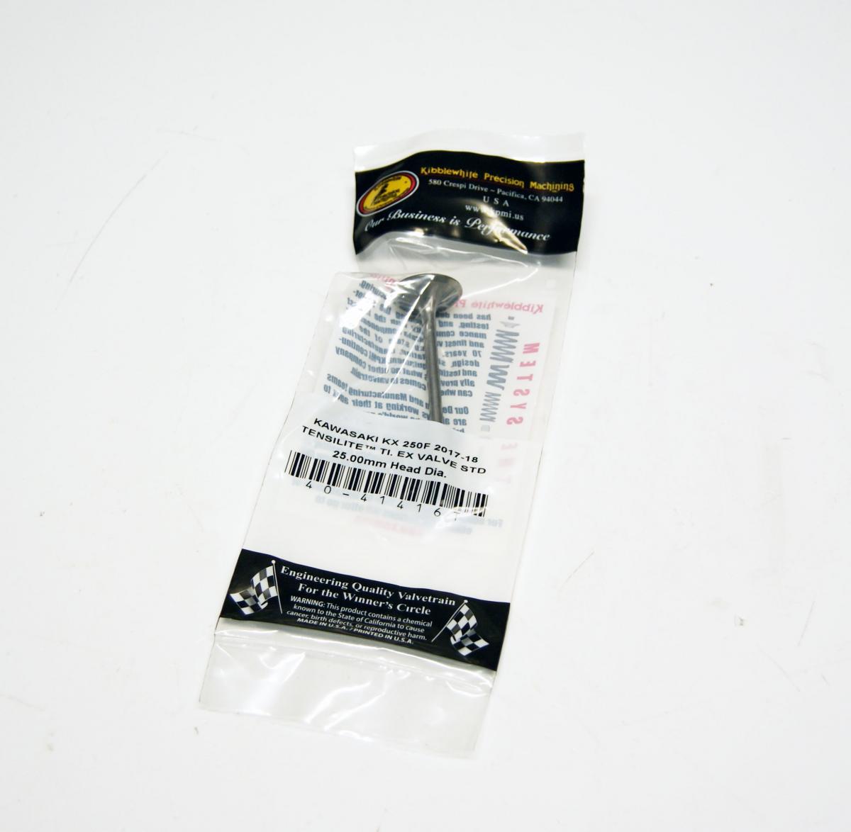 VALVE EXHAUST TITANIUM KX250F 17-19, KIBBLEWHITE 40-41416T, 12005-0761 thumbnail 2