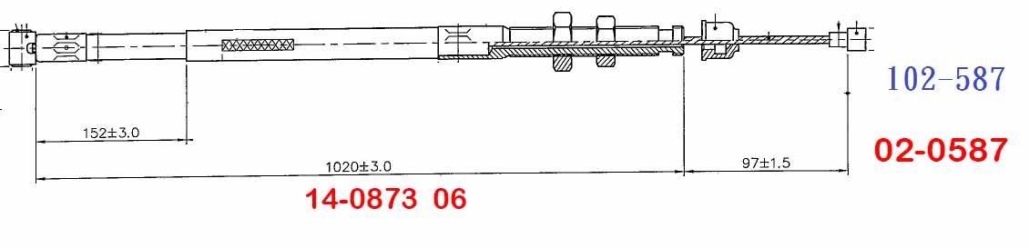 CABLE CLUTCH CRF150F 06-17, PSYCHIC 102-587 HONDA 22870-KPT-A00 thumbnail 2