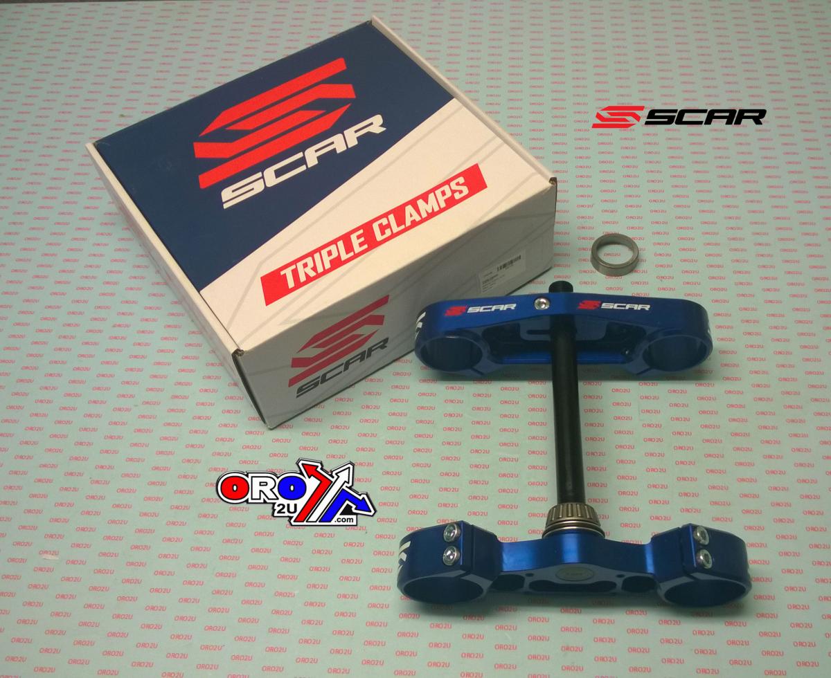 TRIPLE CLAMPS BLUE TC 85 16mm OFFSET SCAR S5416B thumbnail 2