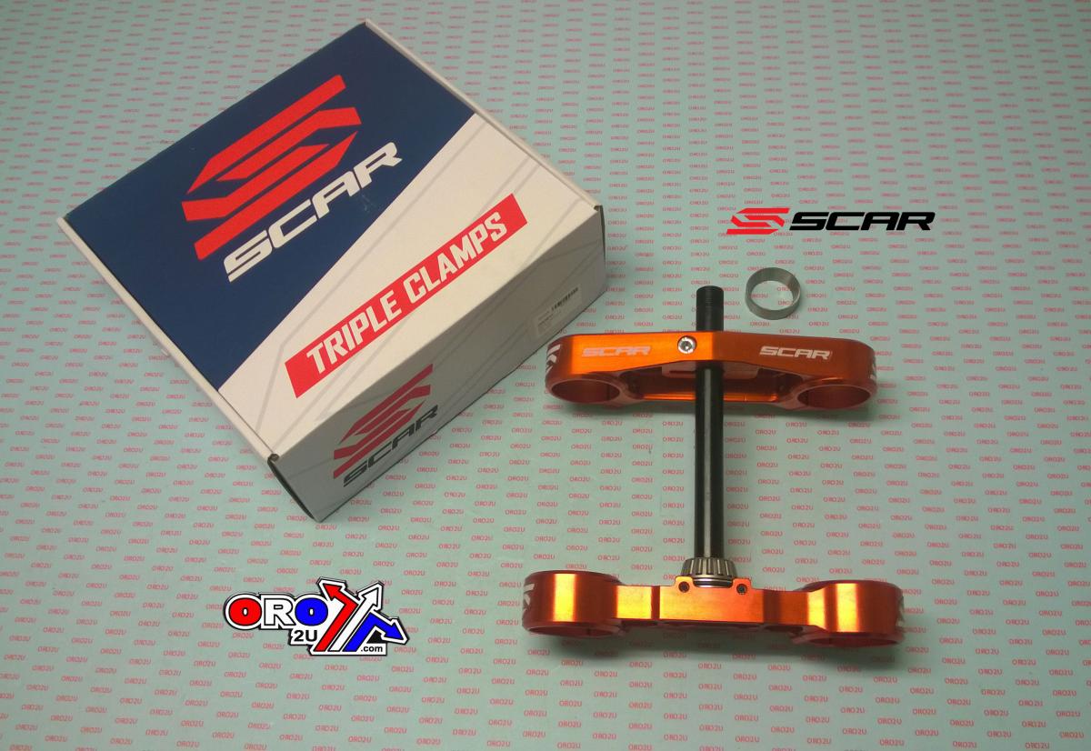 TRIPLE CLAMPS ORANGE SX 85 16mm OFFSET SCAR S5416OR thumbnail 2