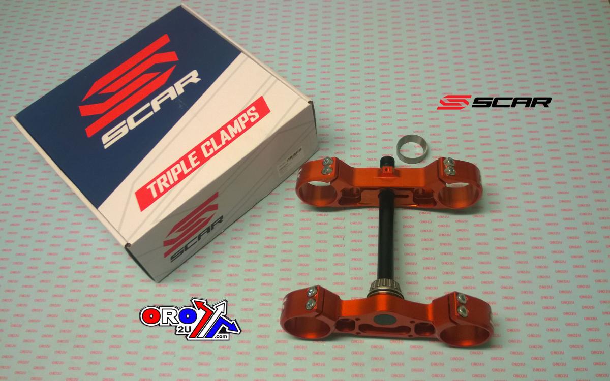TRIPLE CLAMPS ORANGE SX 85 16mm OFFSET SCAR S5416OR thumbnail 3
