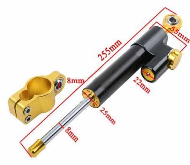 STEERING DAMPER UNIVERSAL ADJUSTABLE 255mm thumbnail 2