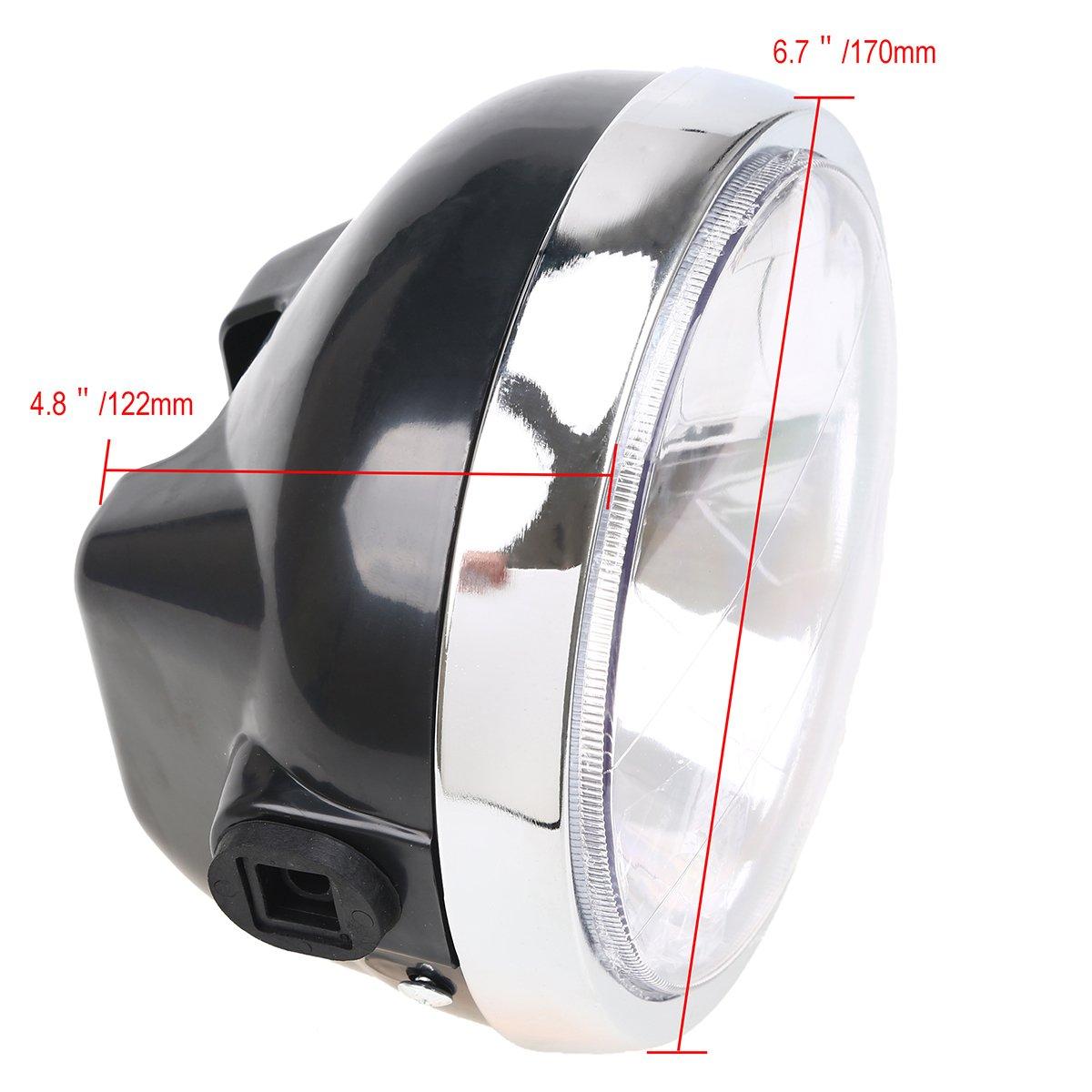 HEAD LIGHT UNIT ROUND CLEAR GLASS 2002 - 2013 YAMAHA YFB125 TYPE thumbnail 5
