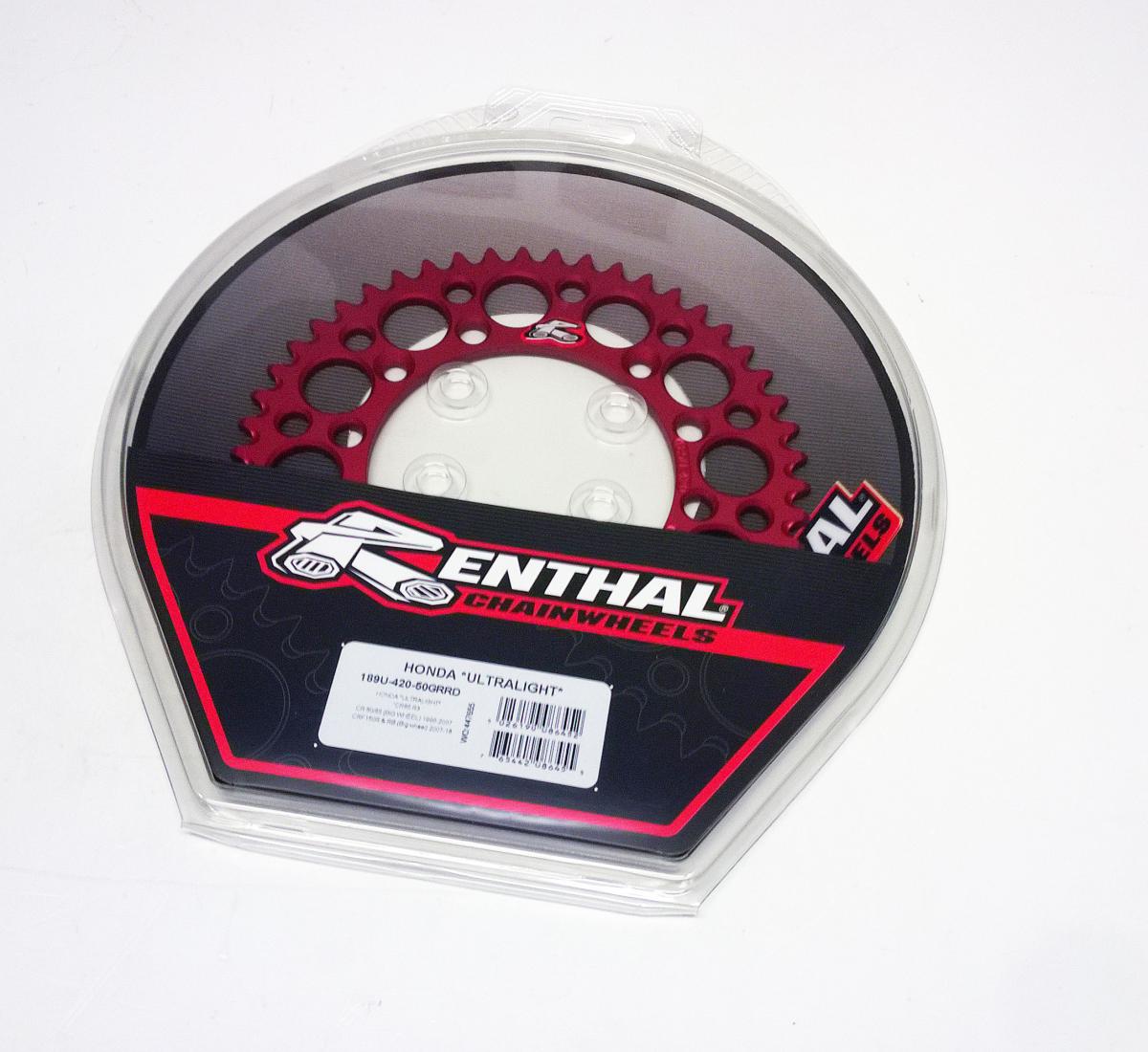 REAR SPROCKET ALLOY RENTHAL RED, ULTRALITE 189U-420-50GRRD, 189U-420-50GRRD thumbnail 2