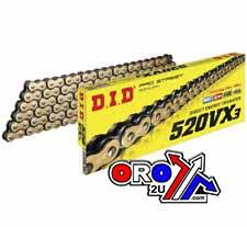 DID 520VX3 GB 108L X-RING (DJ), CHAIN GOLD & BLACK LINKS, DID520VXGB108 thumbnail 2