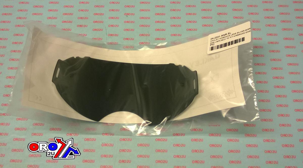 OAKLEY AIRBRAKE LENS SILVER MIRROR, RNR LMPCS023 TO FIT AIRBRAKE GOGGLES, NOT GENUINE OAKLEY thumbnail 2