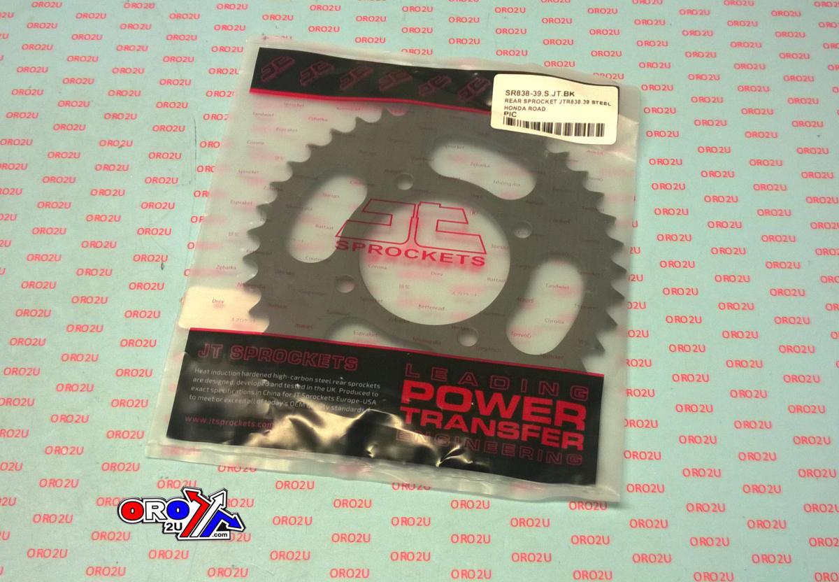 REAR SPROCKET JTR838.39 STEEL BLACK, HONDA ROAD thumbnail 2