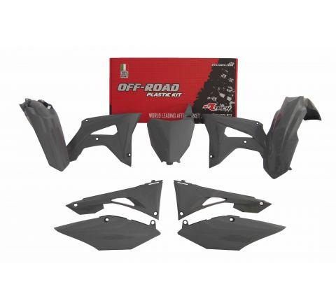 PLASTIC KIT 19-21 CRF250R CRF450R QUANTUM GREY RTECH R-KITCRF-GR0-519 image 1