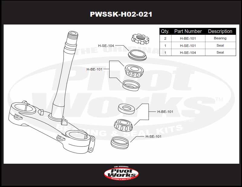 STEERING STEM BEARING KIT 92-20 HONDA TM CR CRF EN MX SMR SMX PIVOT WORKS PWSSK-H02-021 thumbnail 3