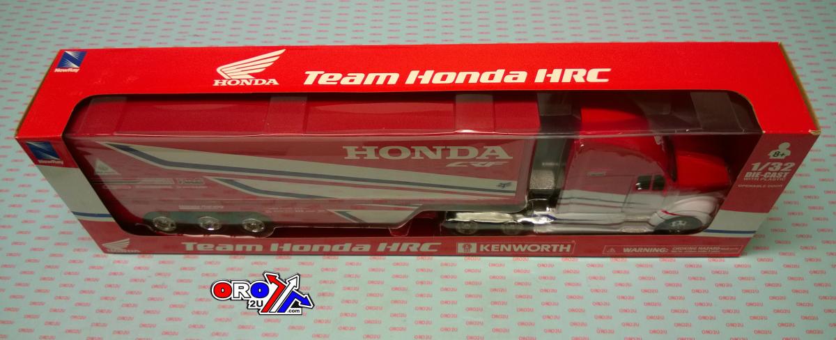 MODEL DIE CAST HRC RACE TEAM TRUCK, KENWORTH T700, RED & WHITE, SCALE 1:32, 10893 NEW RAY thumbnail 2