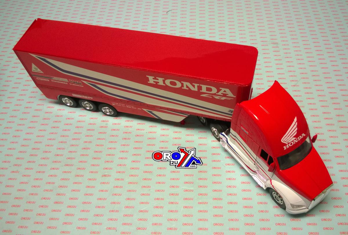 MODEL DIE CAST HRC RACE TEAM TRUCK, KENWORTH T700, RED & WHITE, SCALE 1:32, 10893 NEW RAY thumbnail 3