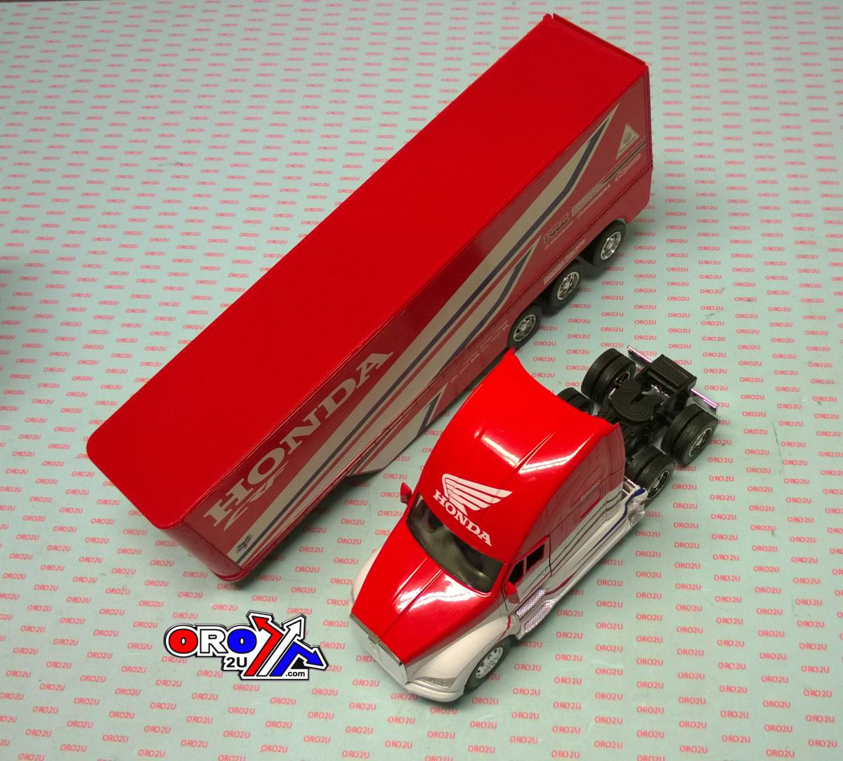 MODEL DIE CAST HRC RACE TEAM TRUCK, KENWORTH T700, RED & WHITE, SCALE 1:32, 10893 NEW RAY thumbnail 4