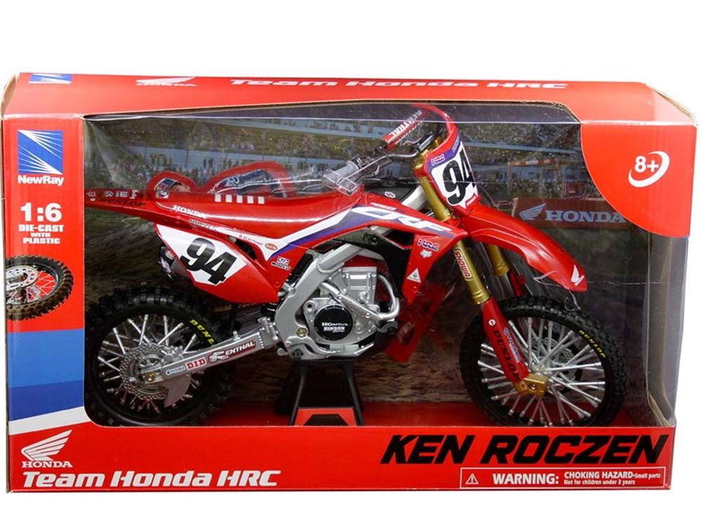 MODEL DIE CAST HONDA HRC TEAM, CRF 450 R KEN ROCZEN #94, SCALE 1:6, NEWRAY 49593 49693 thumbnail 2