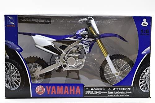 MODEL DIE CAST YAMAHA YZ450F 2017, BLUE AND WHITE, SCALE 1:6, NEWRAY 49643 thumbnail 2