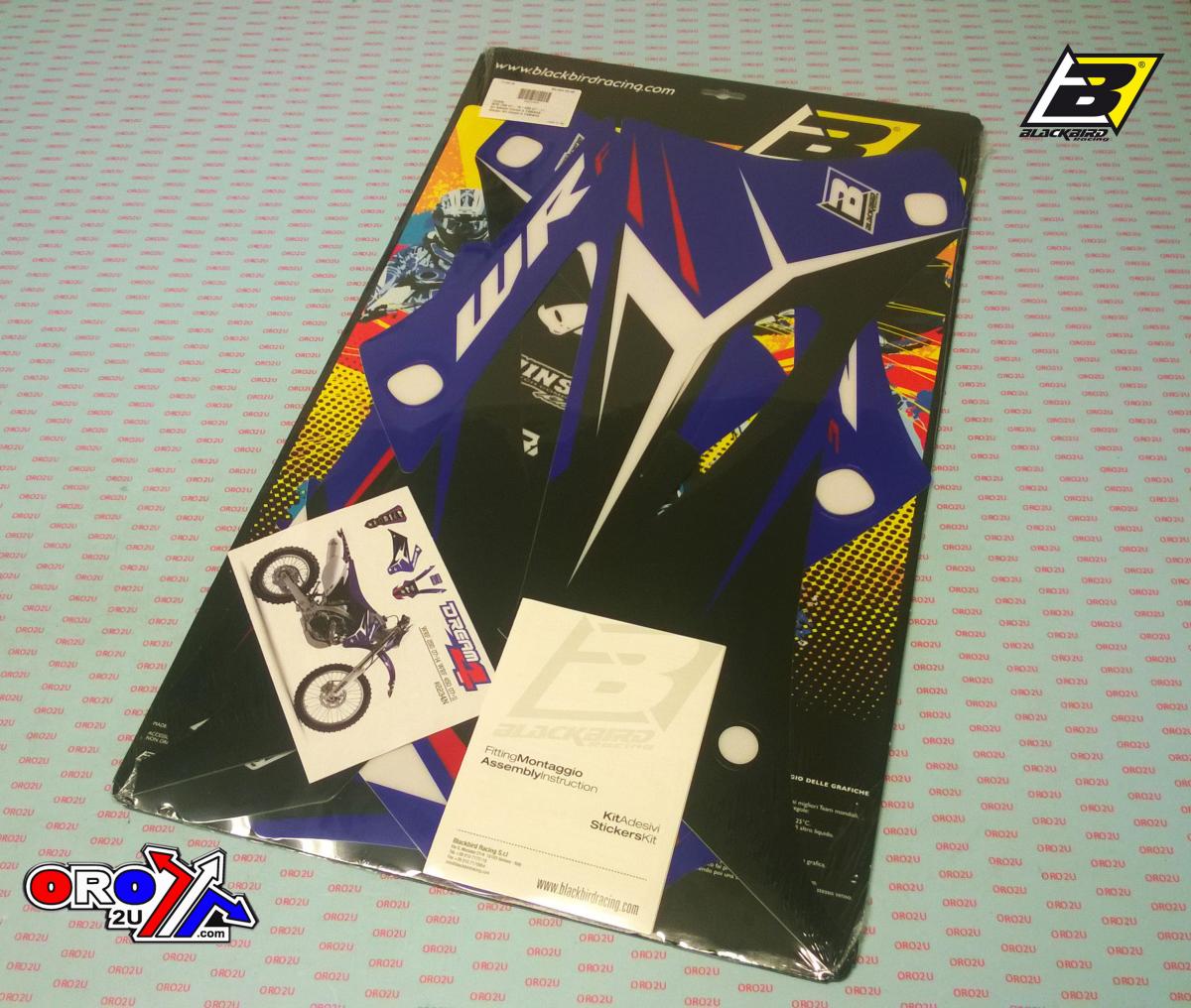 07-13 WRF250/450 DREAM-4, BLACKBIRD DECAL KIT 2234N thumbnail 3