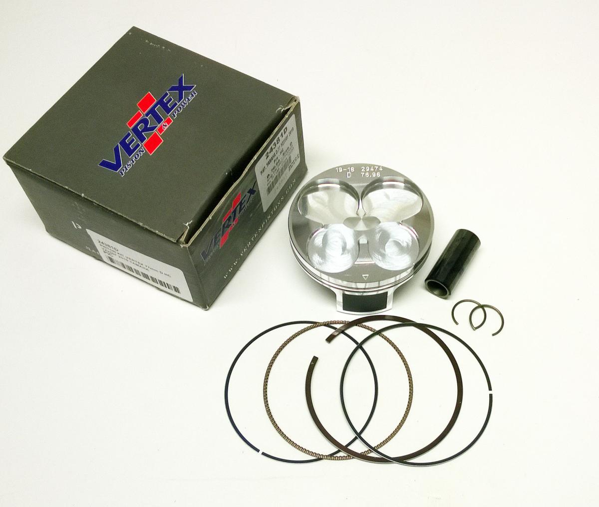 PISTON KIT VERTEX 77.0 C HC YAMAHA WR/YX 250 19-22, VERTEX 24381C HC COMPR 14,7:1 image 1