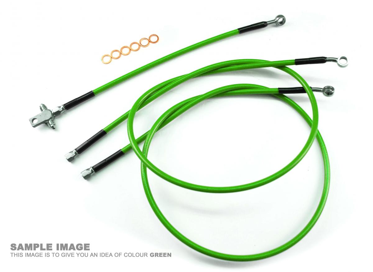 HOSE REAR BRAKE GREEN / BLK YFZ350 BANSHEE 1990-2006 image 1