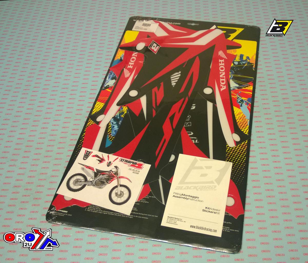 05-08 CRF450 DREAM 4 GRAPHIC, BLACKBIRD DECAL KIT 2134N thumbnail 3