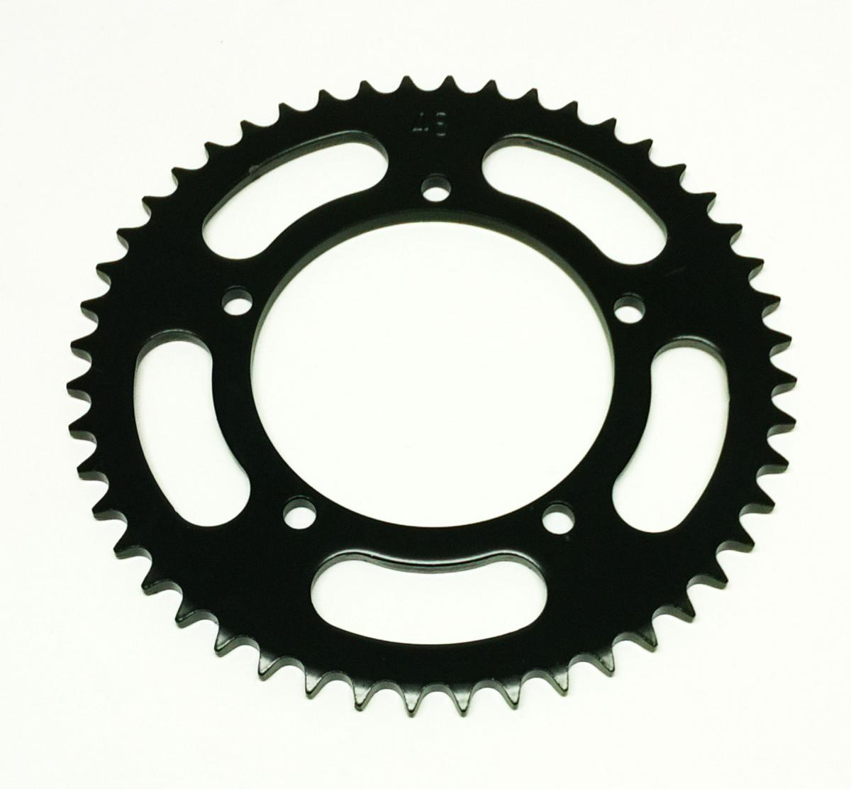 REAR SPROCKET STEEL 464 5-HOLE BLACK, KAWASAKI KX60, [JTR464.48] image 1