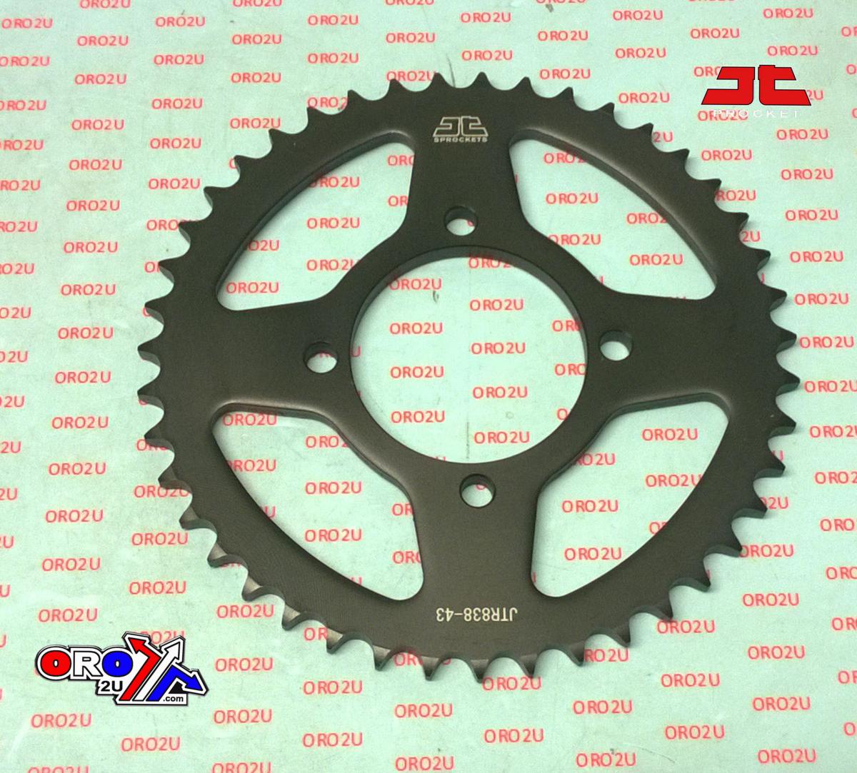 REAR SPROCKET JTR838.43 STEEL BLACK, HONDA ROAD image 1