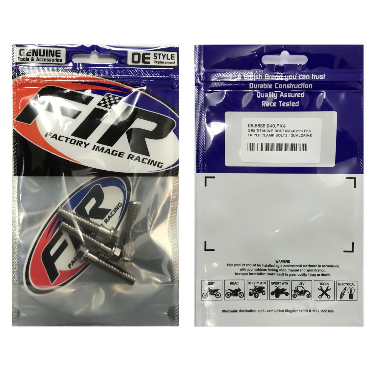 GR5 TITANIUM BOLT M8x40mm PK4, TRIPLE CLAMP BOLTS / DUALDRIVE, / KTM RE: 25080406 thumbnail 3