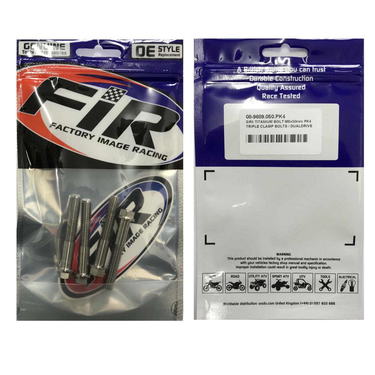 GR5 TITANIUM BOLT M8x50mm PK4, TRIPLE CLAMP BOLTS / DUALDRIVE, / KTM RE: 25080506 thumbnail 2