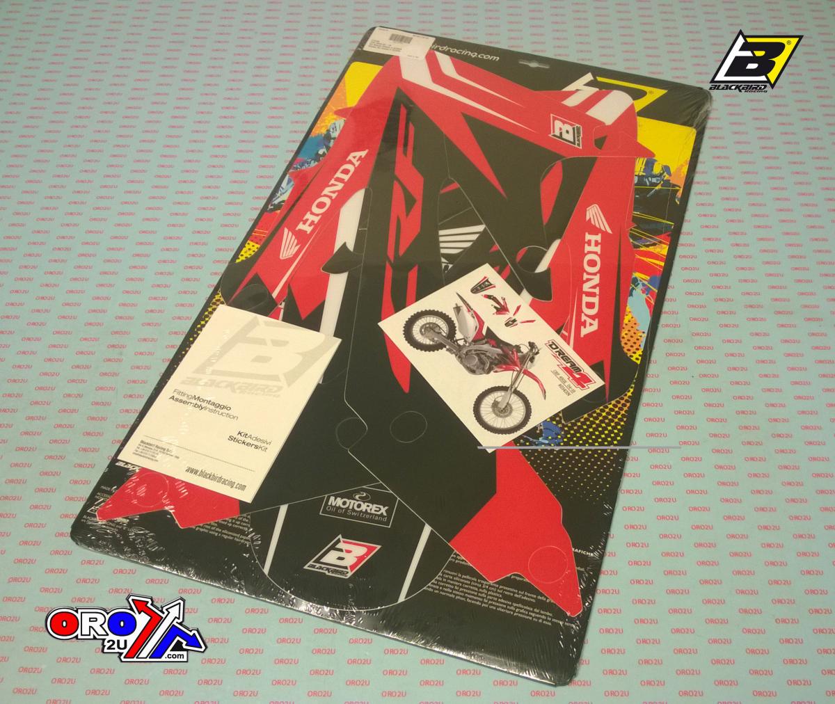 04-16 CRF450X DREAM 4 GRAPHIC, BLACKBIRD DECAL KIT 2143N thumbnail 3