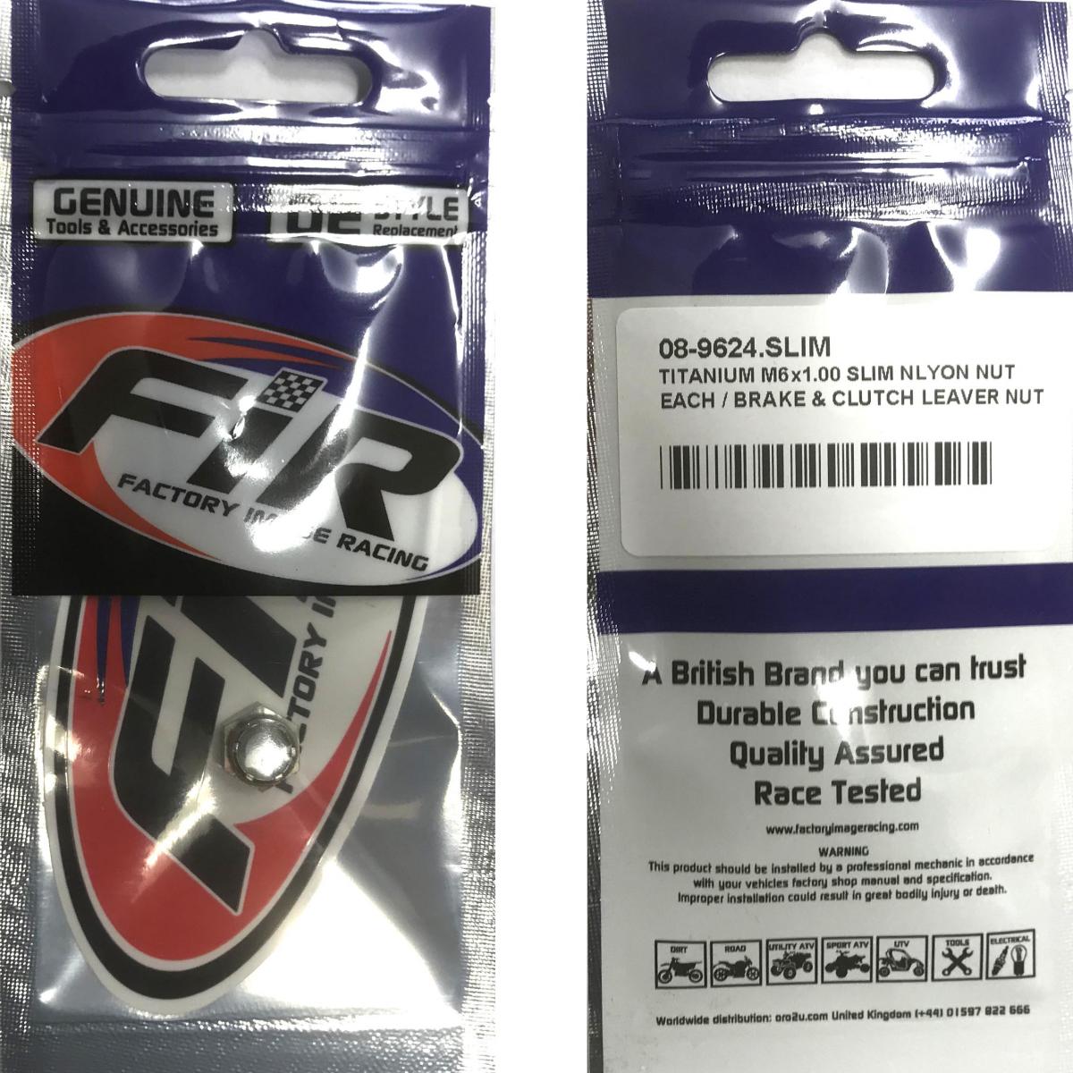TITANIUM M6x1.00 SLIM NYLON NUT, EACH / BRAKE & CLUTCH LEVER NUT thumbnail 2