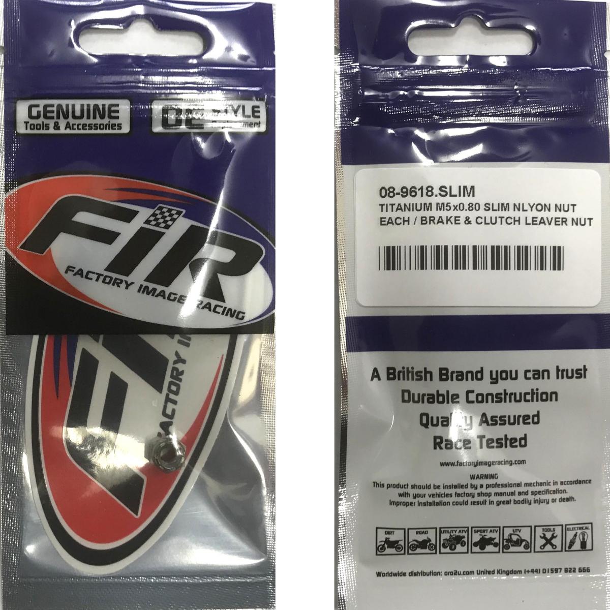TITANIUM M5x0.80 SLIM NYLON NUT, EACH / BRAKE & CLUTCH LEVER NUT thumbnail 2