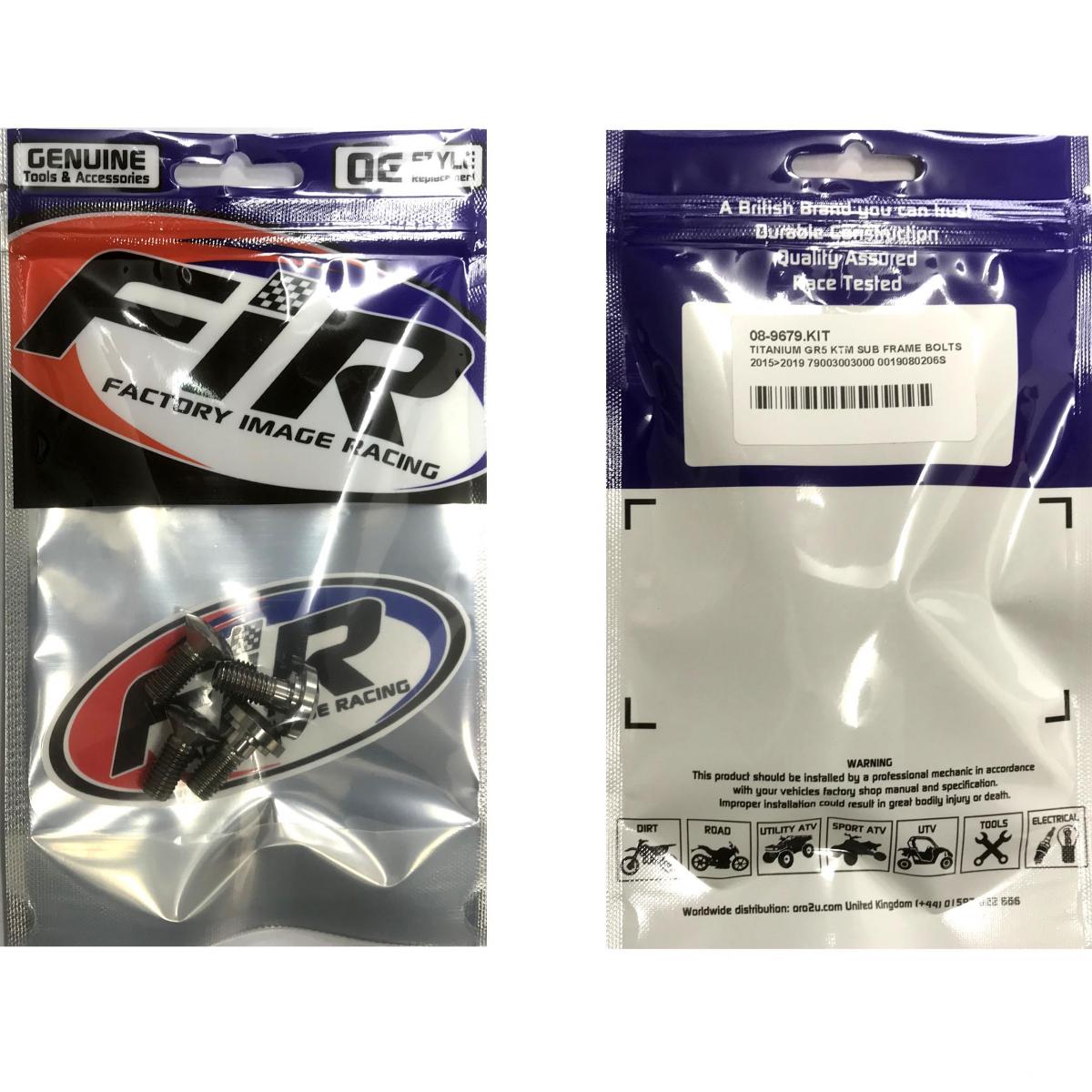 TITANIUM GR5 KTM SUB FRAME BOLTS, 2015>2019 79003003000 0019080206S, PACK OF 4 / thumbnail 3
