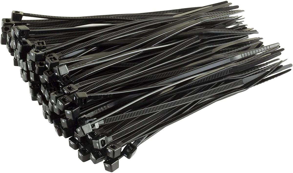 NYLON CABLE ZIP TIES - BLACK, 100mm x 2.5mm - PACK OF 100 thumbnail 2