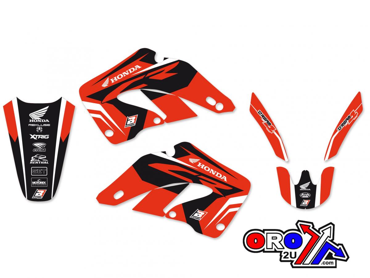 KIT 00-01 CR125 CR250 DREAM 4, GRAPHIC BLACKBIRD 2138N DECAL thumbnail 3