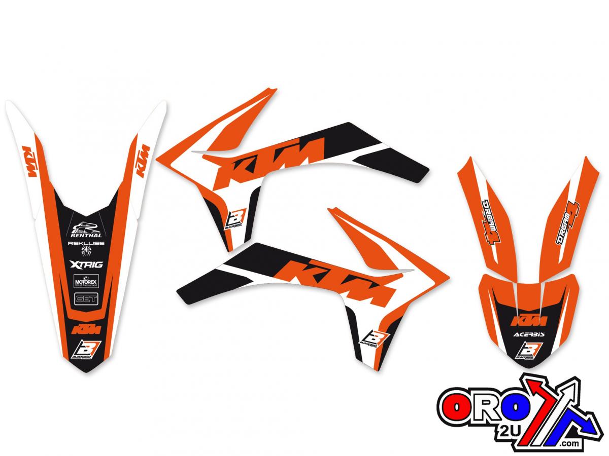 11-12 SX/SXF 12-13 EXC KTM DREAM 4 DECALS, BLACKBIRD 2537N thumbnail 3