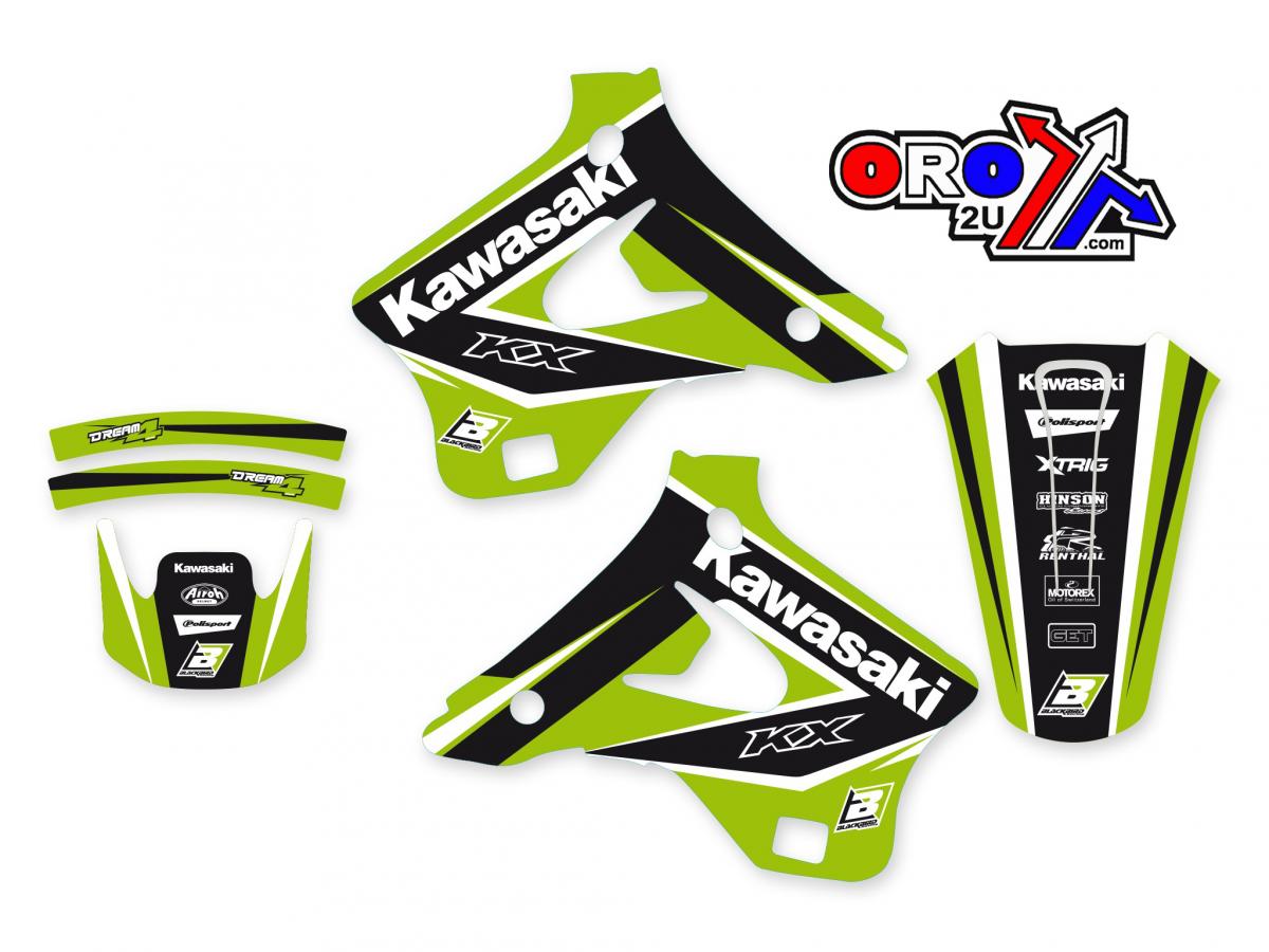 94-98 KX125 KX250 DREAM 4 GRAPHICS, BLACKBIRD 2410N thumbnail 3