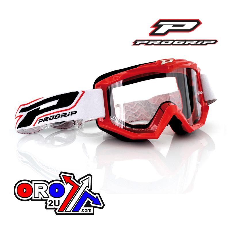 PROGRIP AYZAKI GOGGLE RED WITH CLEAR LENS, PG3201 RED image 1