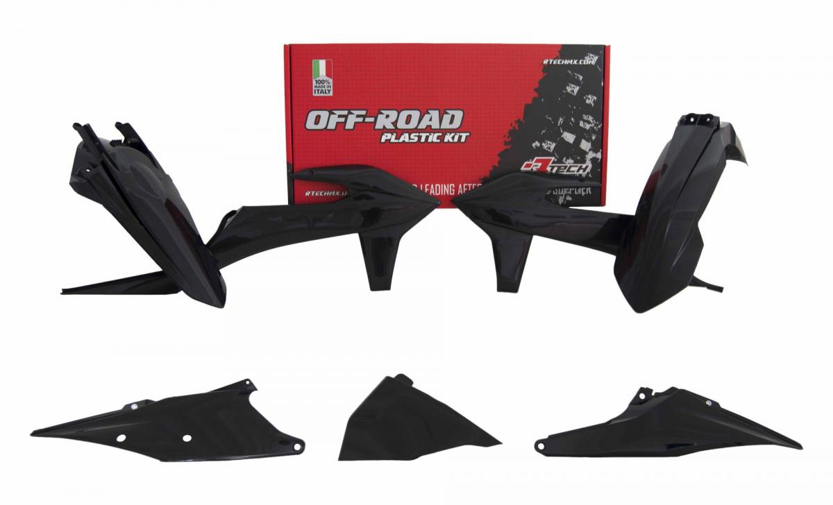 PLASTIC KIT/5 2020-23 EXC/EXC-F BLACK, RTECH R-KITKTM-NR0-420 image 1
