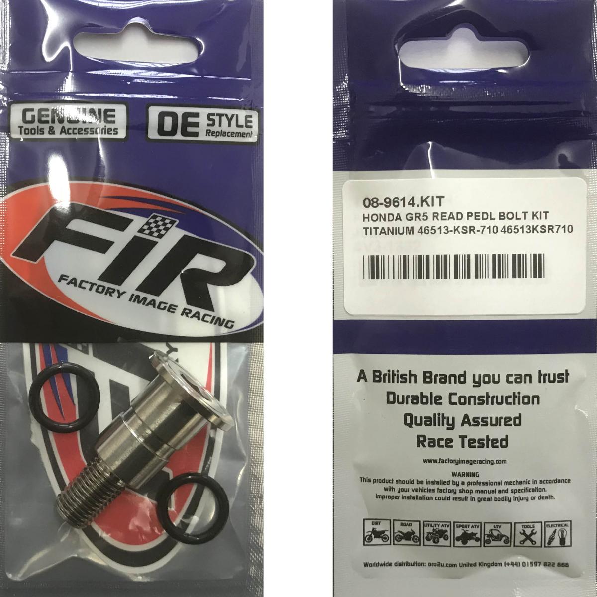 HONDA GR5 REAR BRAKE PEDAL BOLT KIT, TITANIUM 46513-KSR-710 46513KSR710 thumbnail 3