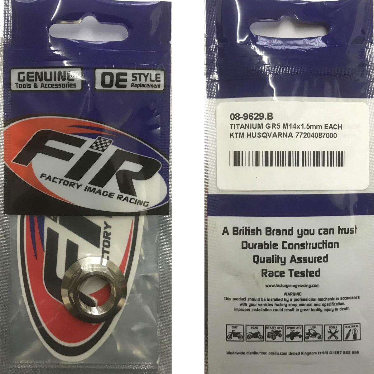 TITANIUM GR5 M14x1.5mm EACH, KTM HUSQVARNA 77204087000, / FLANGE NUT thumbnail 3