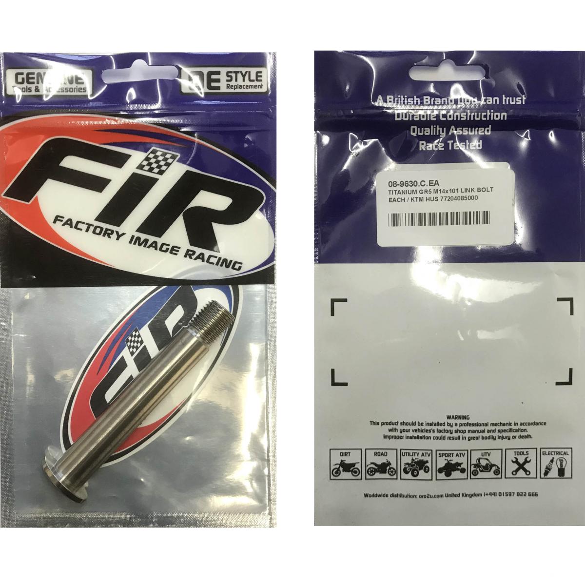 TITANIUM GR5 M14x101 LINKAGE BOLT, EACH / KTM HUS 77204085000, / CANTILEVER BOLT thumbnail 2