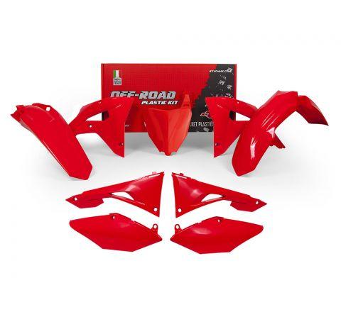 PLASTIC KIT 6PC CRF250RX 19-21, CRF450RX 19-20, RED RTECH R-KITCRF-RS0-601 image 1