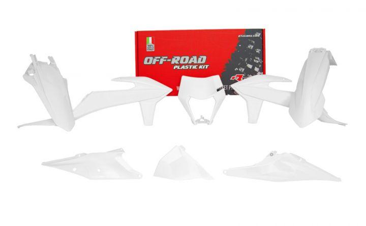 PLASTIC KIT/6 2020-23 EXC/EXC-F WHITE, RTECH R-KITKTM-BN0-520 image 1