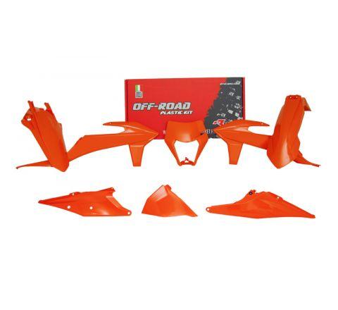 PLASTIC KIT/6 2020-23 EXC/EXC-F ORANGE, RTECH R-KITKTM-AR0-520 image 1