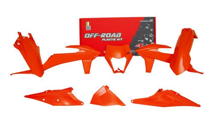 PLASTIC KIT/6 2020-23 EXC/EXC-F NEON ORANGE, RTECH R-KITKTM-AN0-520 image 1