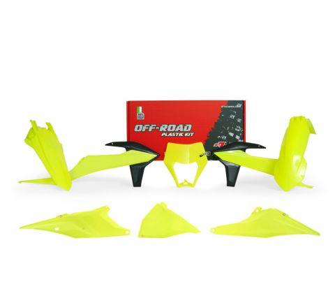 PLASTIC KIT/6 2020-23 EXC/EXC-F NEON YELLOW, RTECH R-KITKTM-GF0-520 image 1