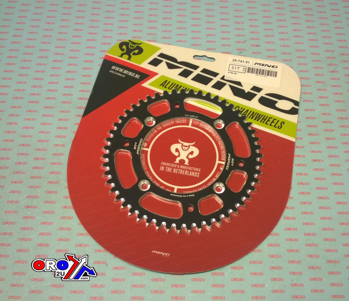 MINO REAR SPROCKET ALLOY BLACK, 25-741-51 BLACK KTM 85SX, 105SX, 85XC, 105XC thumbnail 2