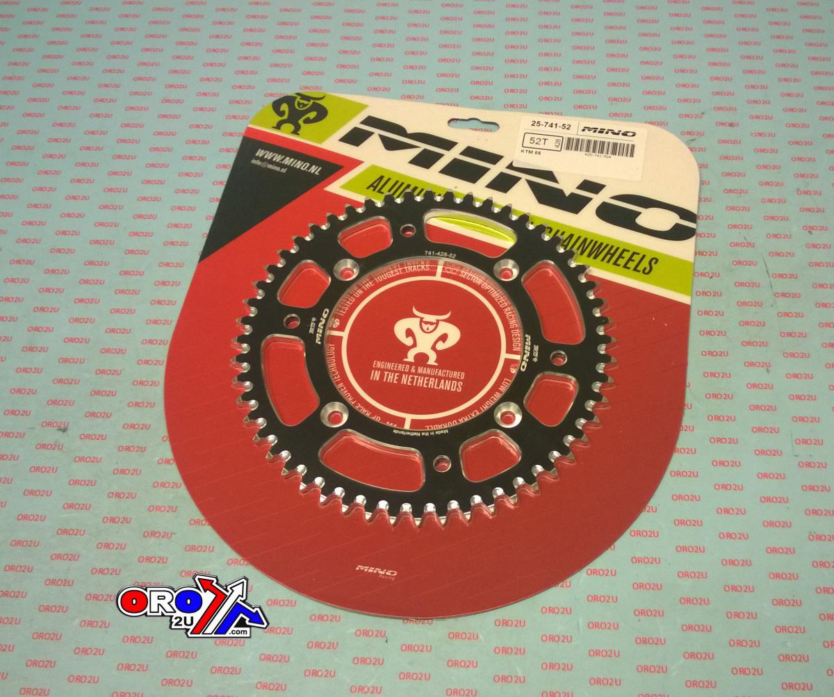 MINO REAR SPROCKET ALLOY BLACK, 25-741-52 BLACK KTM 85SX, 105SX, 85XC, 105XC thumbnail 2