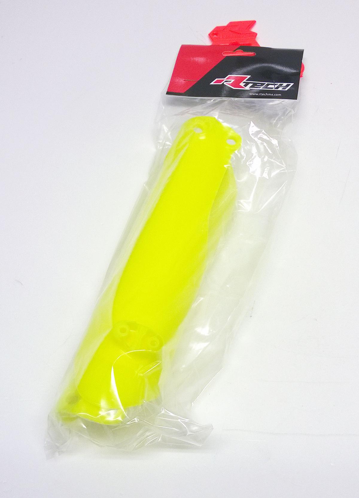LOWER FORK GUARDS 19-25 KTM SX65, TC65 19-25, NEON YELLOW, RTECH R-PSKTMGF1965 thumbnail 3